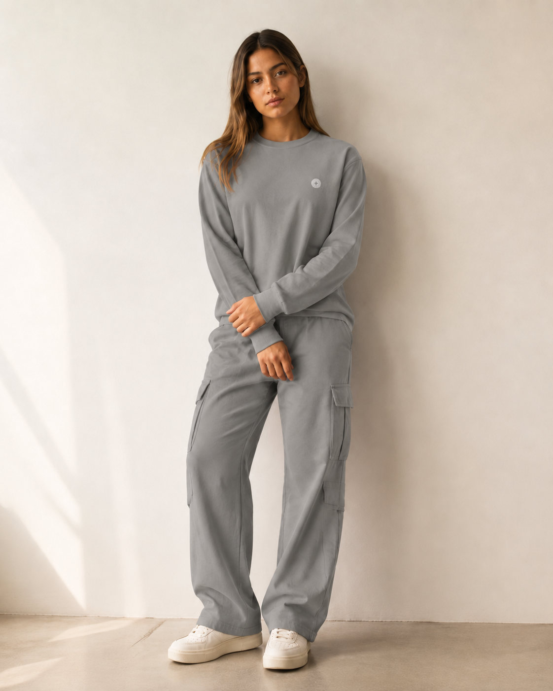 Women’s TELLS Gray Long-Sleeve Tee