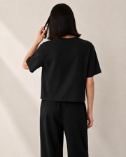 Women’s TELLS Signature Black Boxy Tee