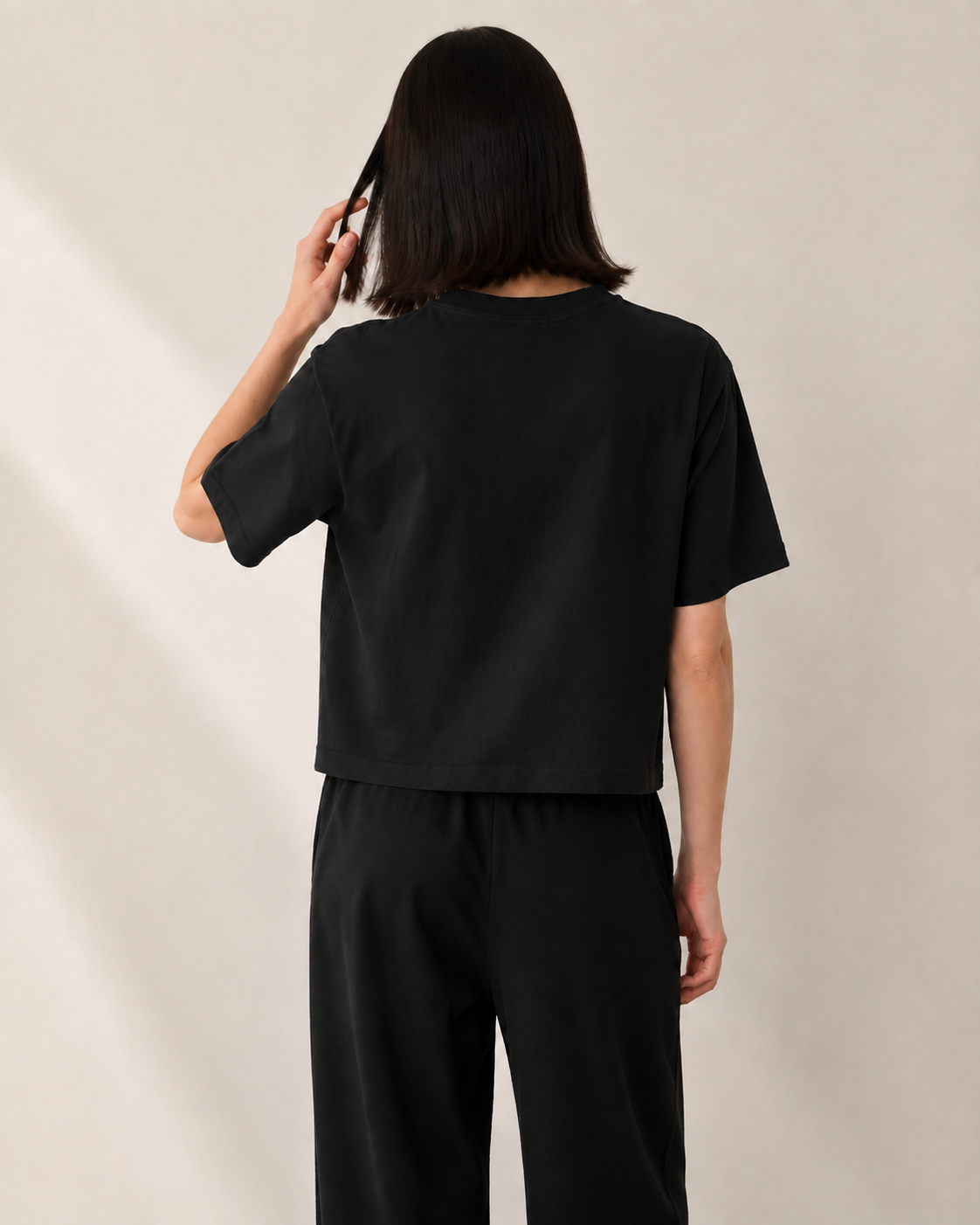 Women’s TELLS Signature Black Boxy Tee