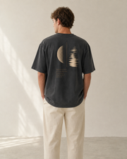 TELLS Faded Oversized Black T-Shirt