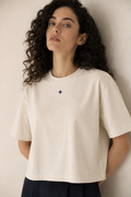 Women’s Signature Star Beige Boxy Tee