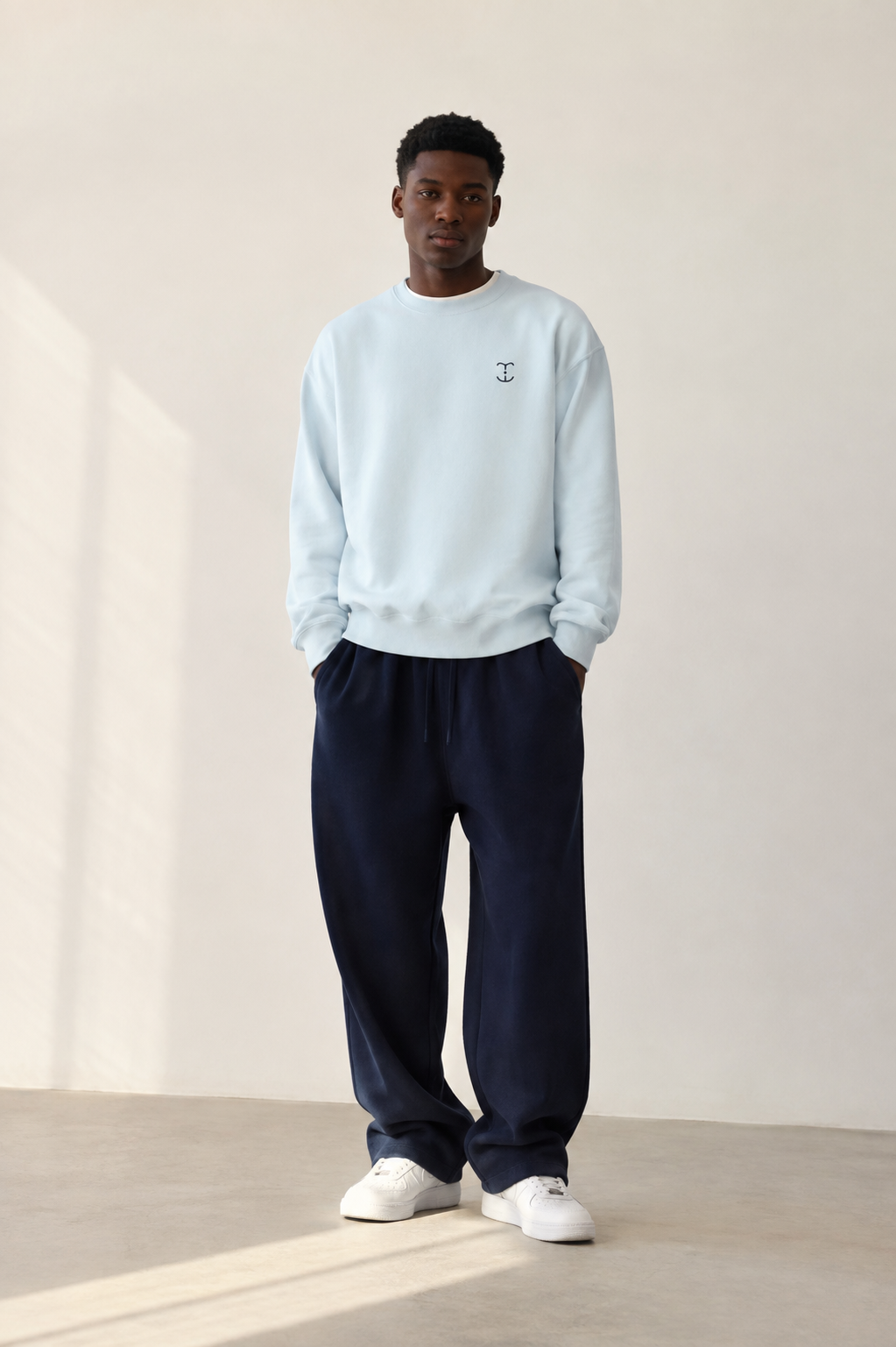 TELLS Signature Mark Baby Blue Sweatshirt