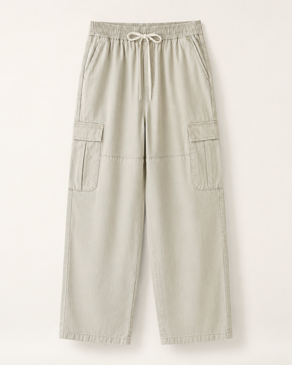 Men’s TELLS Straight-Leg Beige Cargo Pants