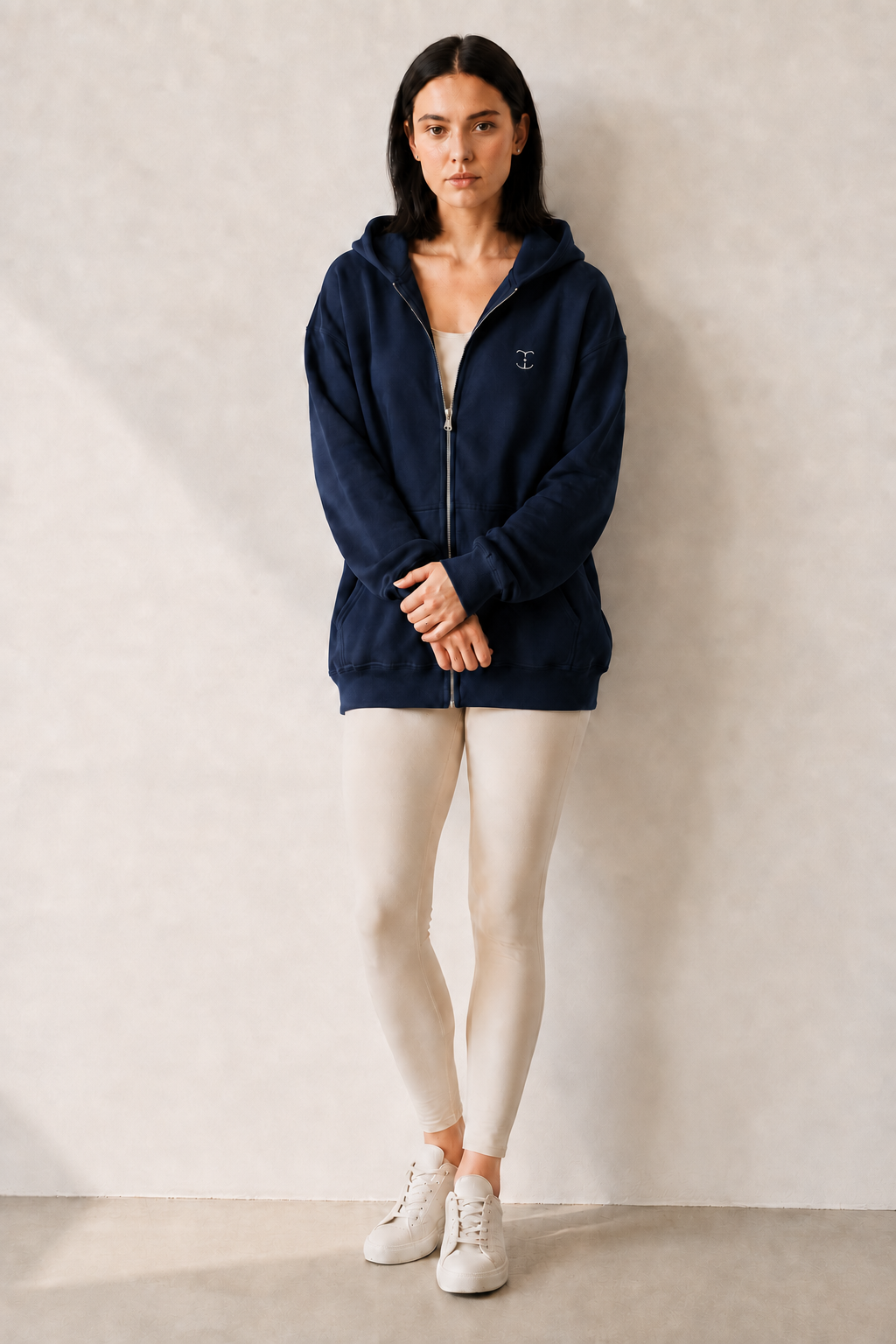 Women’s TELLS Signature Navy Zip Hoodie