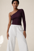 Women’s TELLS Essential Wide-Leg Light Gray Sweatpants