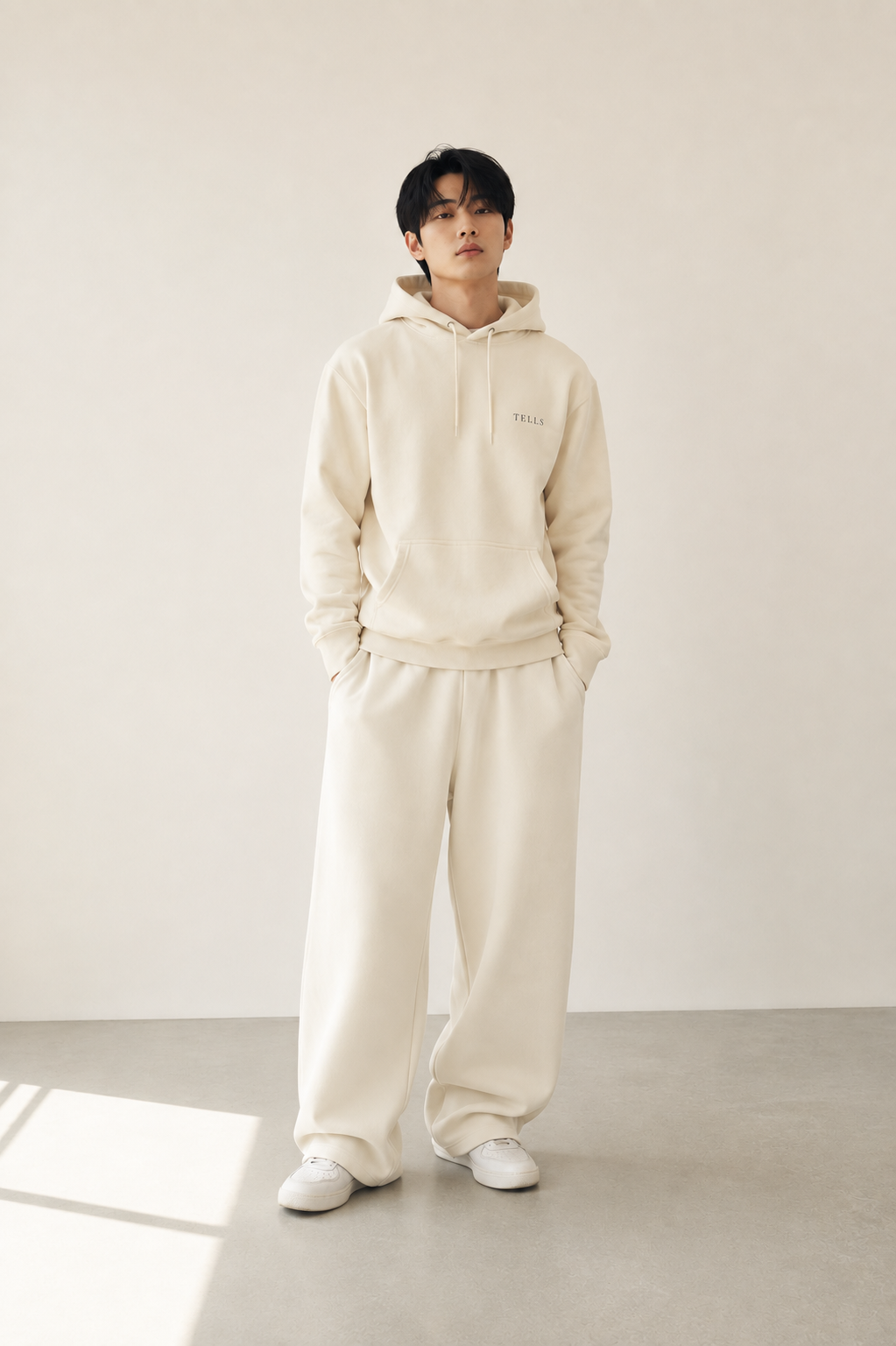 TELLS Premium Pullover Beige Hoodie