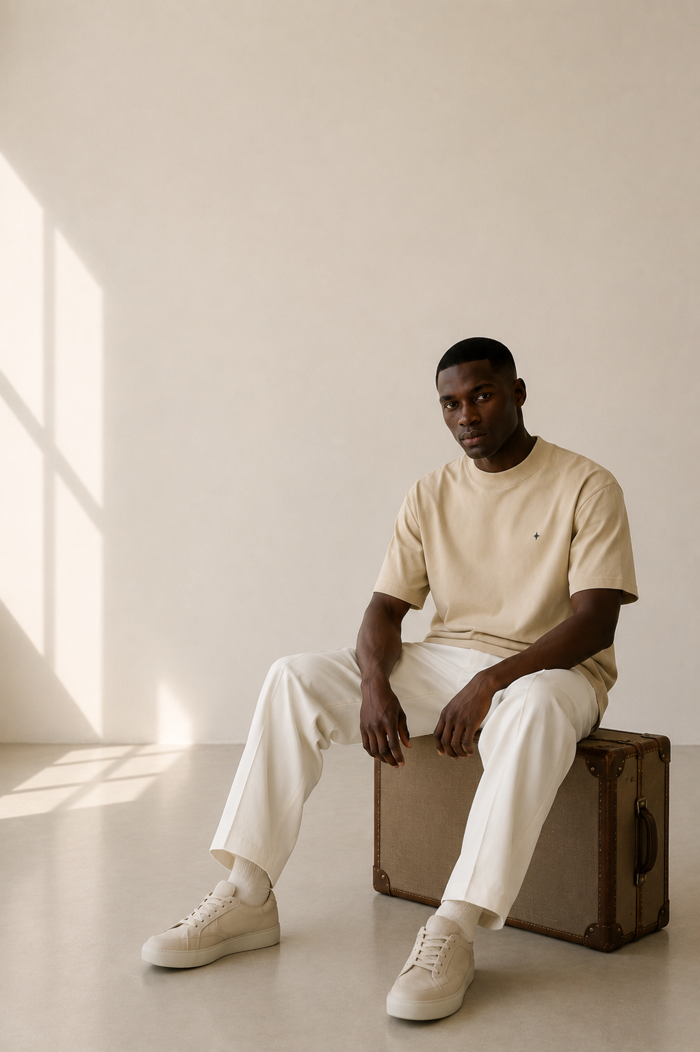 TELLS Signature Oversized Beige T-Shirt
