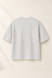 Women’s TELLS Classic Light Gray Boxy Tee