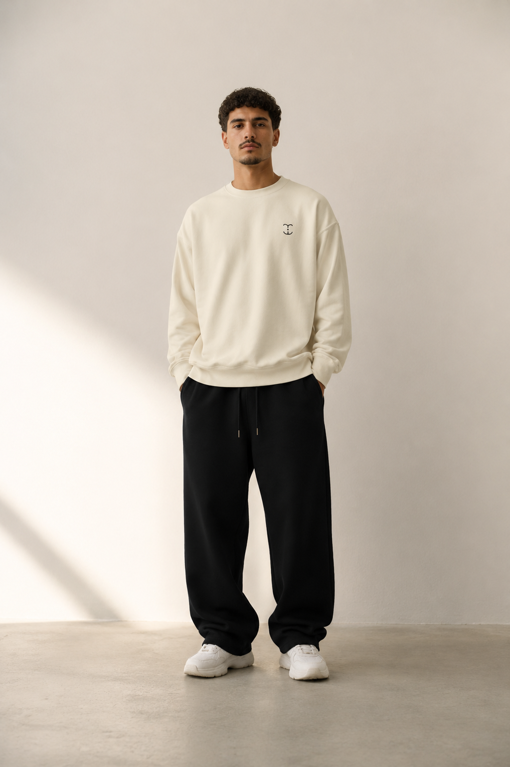 TELLS Signature Mark Beige Sweatshirt