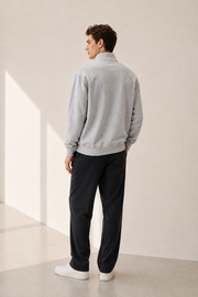 Men's Signature Quarter-Zip Gray Sweatshirt