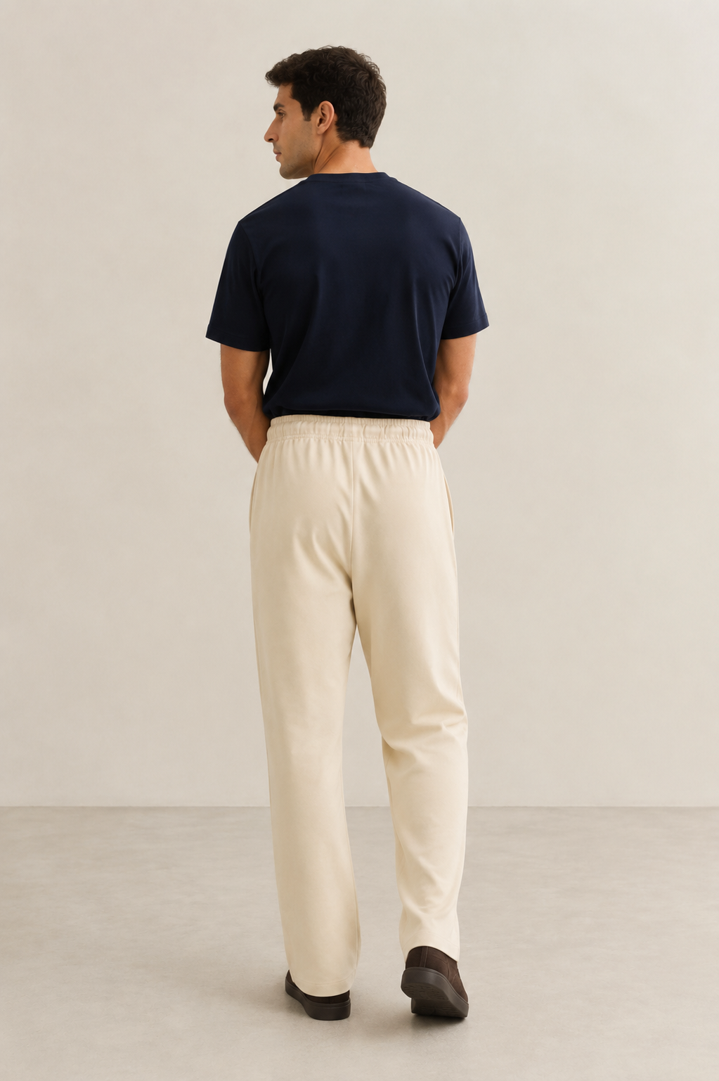 TELLS Straight-Leg Apricot Sweatpants