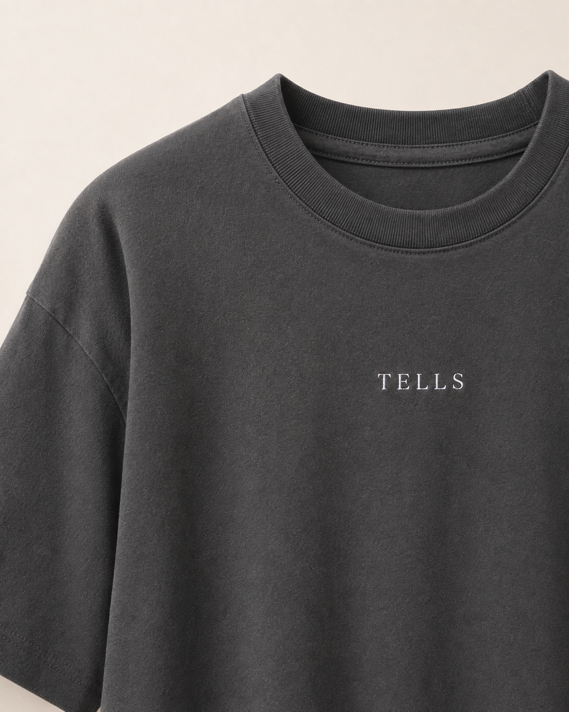 Women’s TELLS Signature Dark Gray Boxy Tee