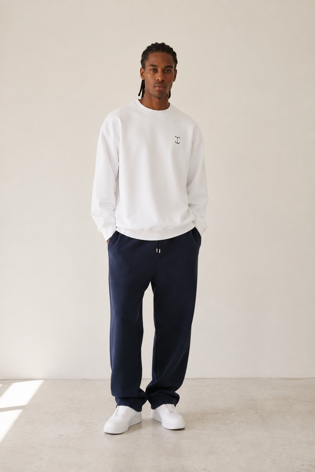 TELLS Signature Mark White Sweatshirt