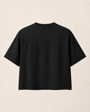 Women’s TELLS Signature Black Boxy Tee