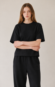 Women’s TELLS Real Flex Black Boxy Tee