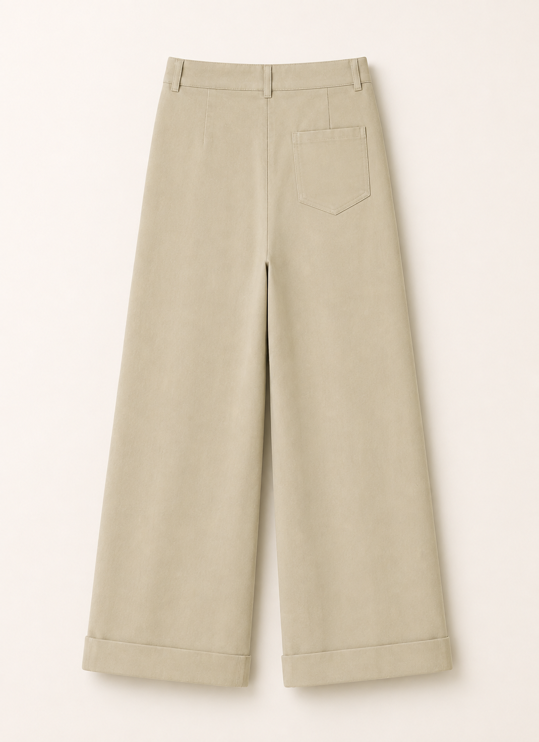 Women’s TELLS Tencel Wide-Leg Khaki Trousers