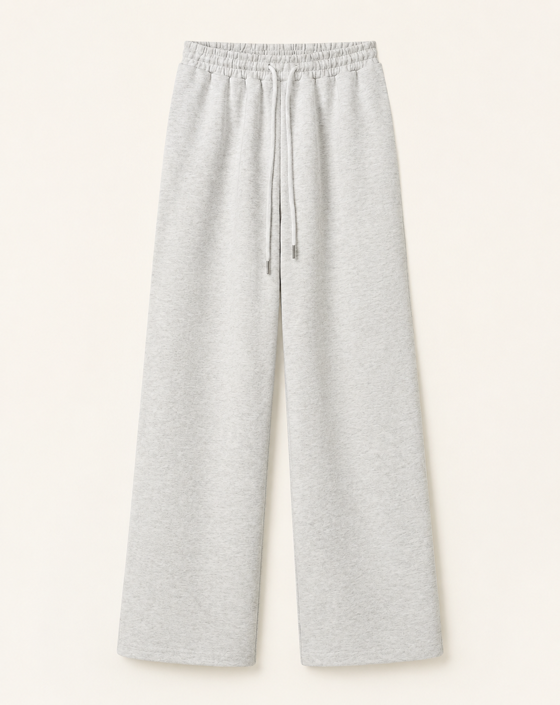 Women’s TELLS Essential Wide-Leg Light Gray Sweatpants