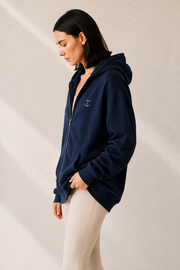 Women’s TELLS Signature Navy Zip Hoodie