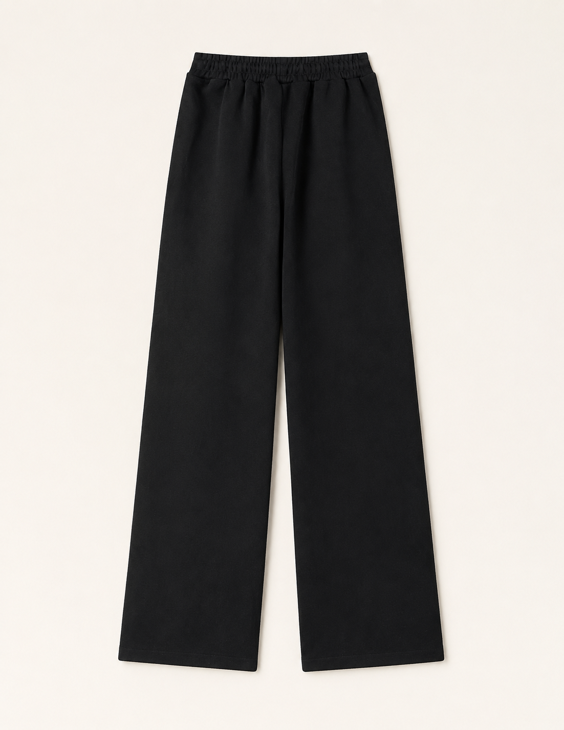 Women’s TELLS Essential Wide-Leg Black Sweatpants