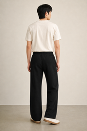 TELLS Straight-Leg Black Sweatpants