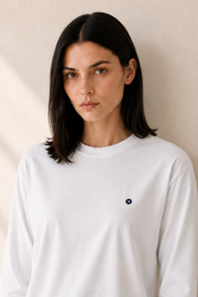 Women’s TELLS Logo White Long-Sleeve Tee