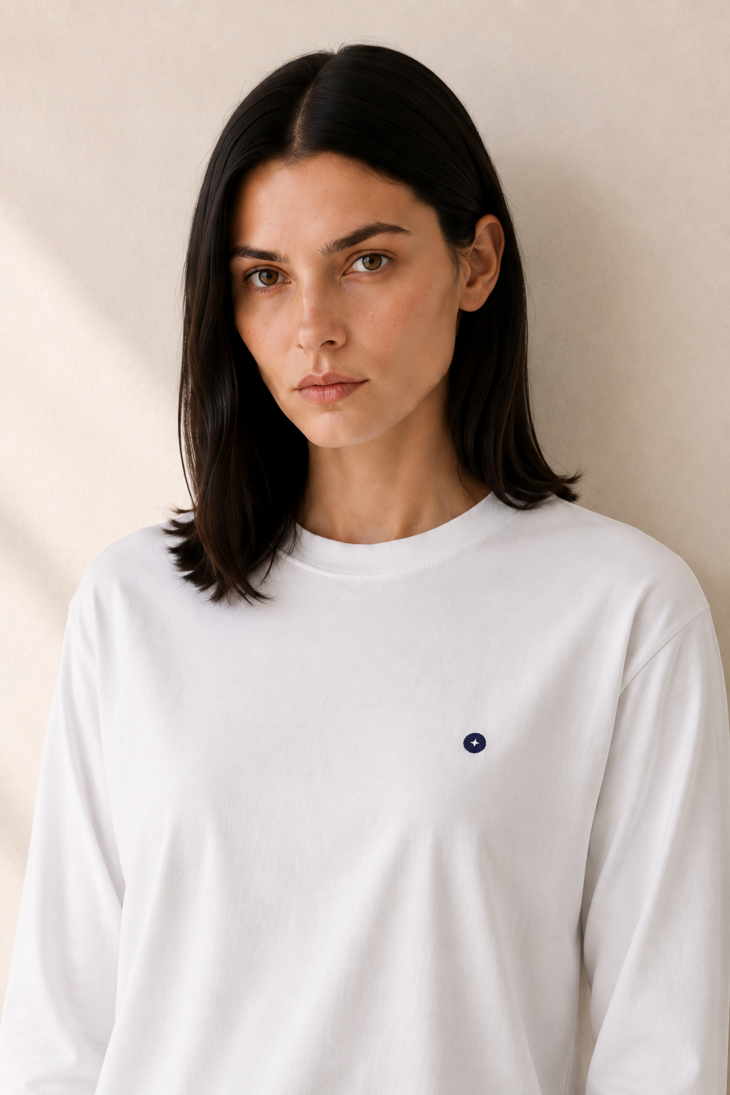 Women’s TELLS Logo White Long-Sleeve Tee