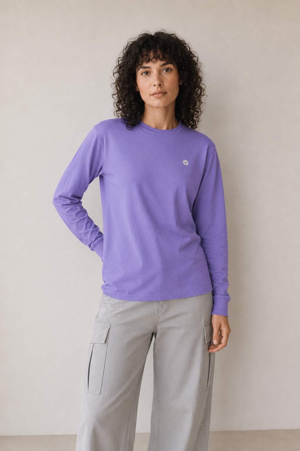 Women’s TELLS Purple Long-Sleeve Tee