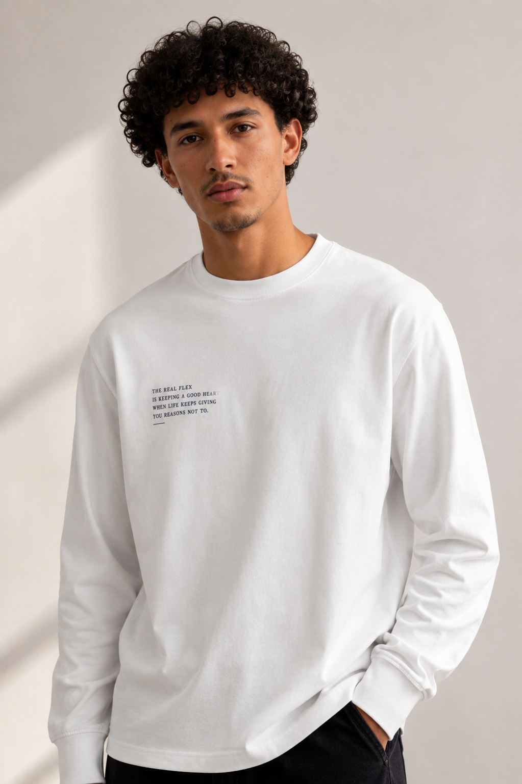 The Real Flex Heavyweight White Long Sleeve
