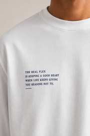 The Real Flex Heavyweight White Long Sleeve