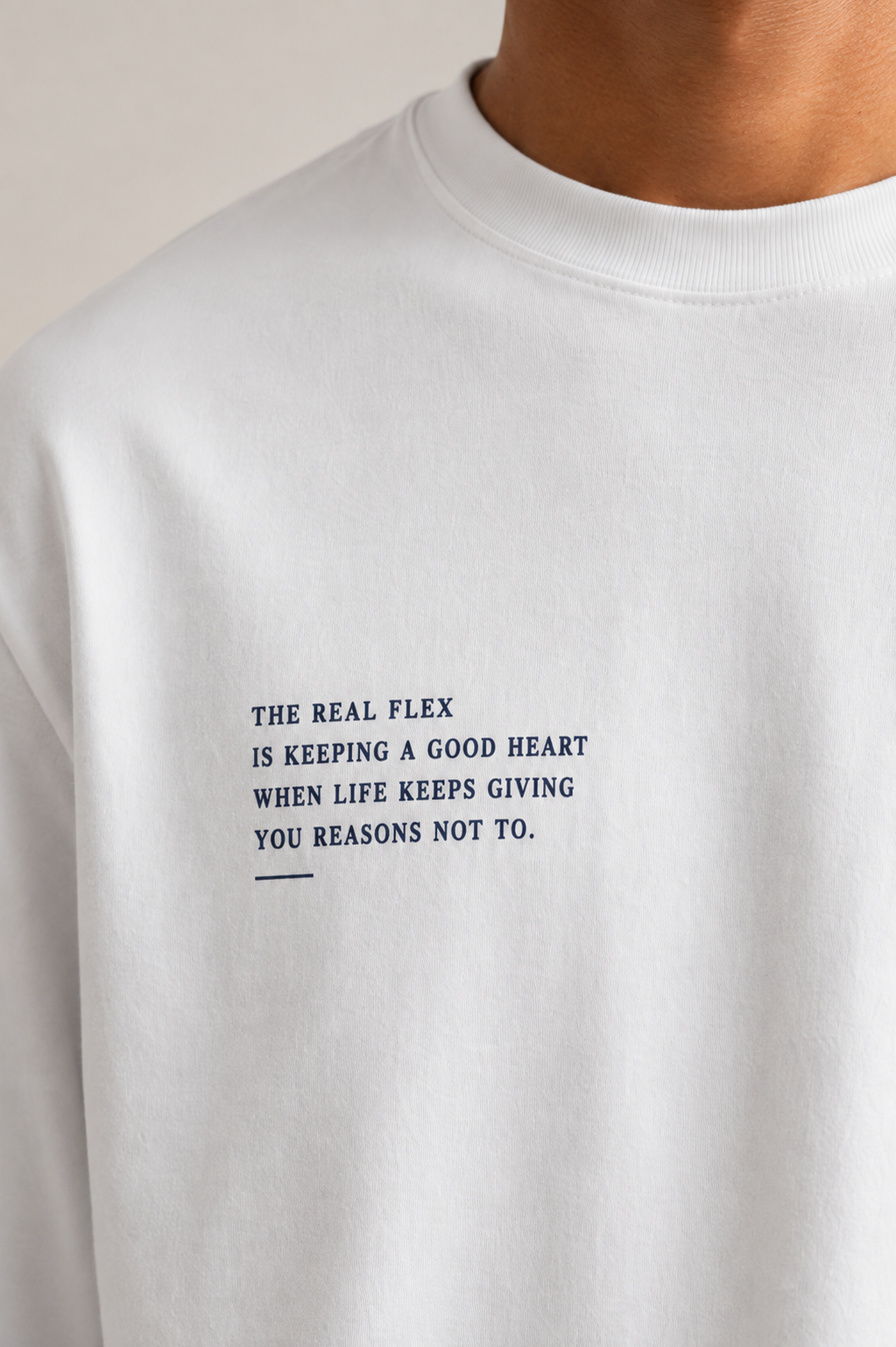 The Real Flex Heavyweight White Long Sleeve