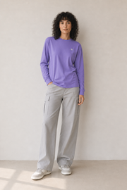 Women’s TELLS Purple Long-Sleeve Tee