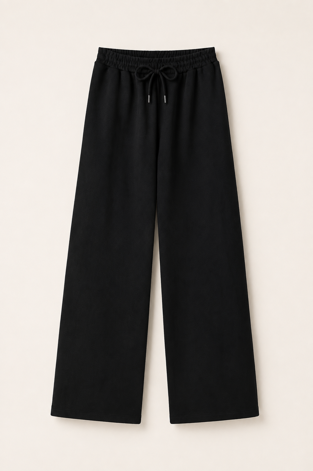 Women’s TELLS Essential Wide-Leg Black Sweatpants