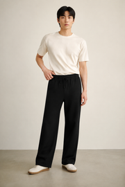TELLS Straight-Leg Black Sweatpants