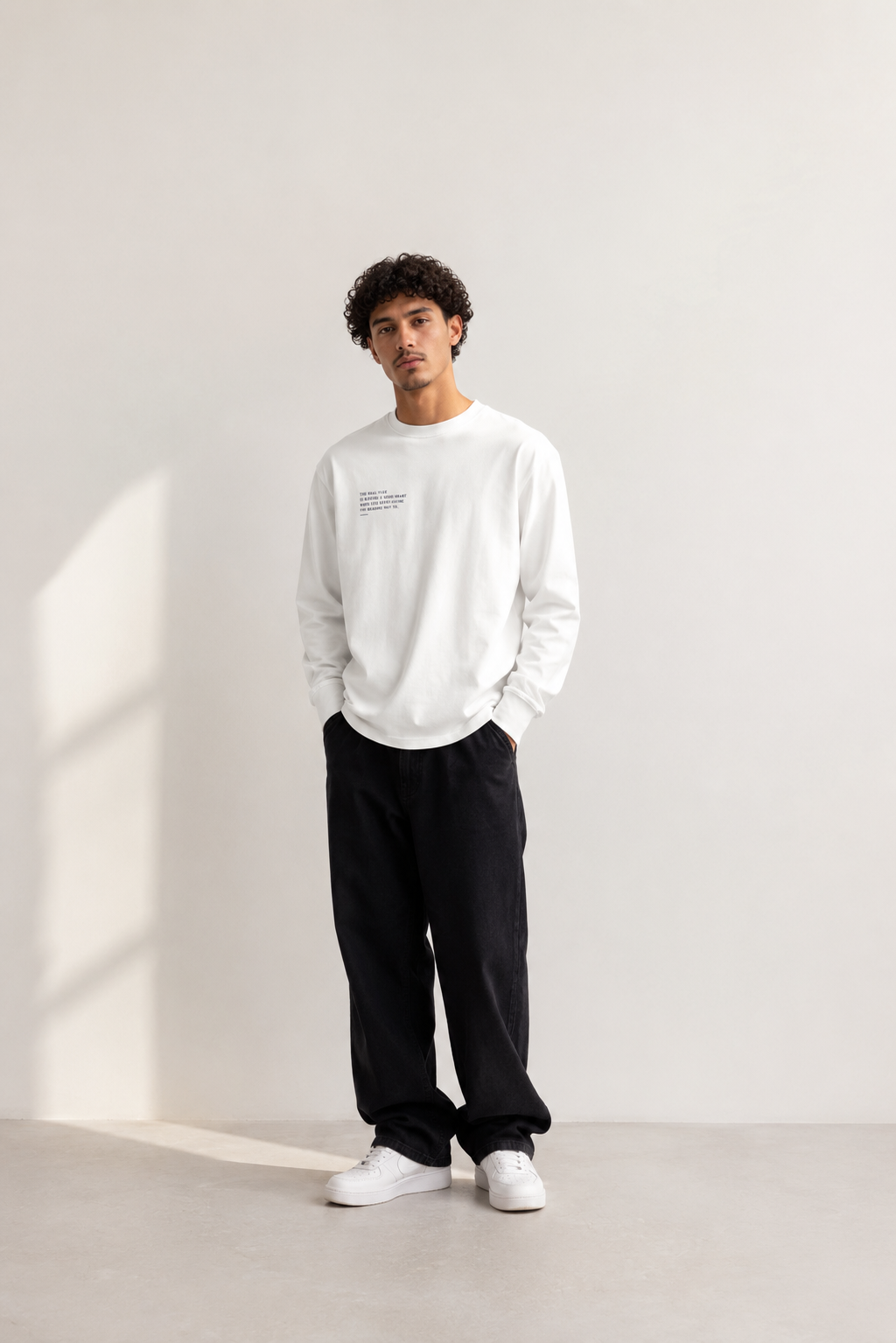 The Real Flex Heavyweight White Long Sleeve