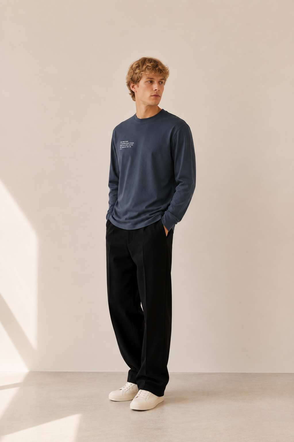 The Real Flex Heavyweight Harbor Blue Long Sleeve