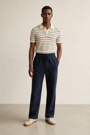 TELLS Straight-Leg Navy Sweatpants