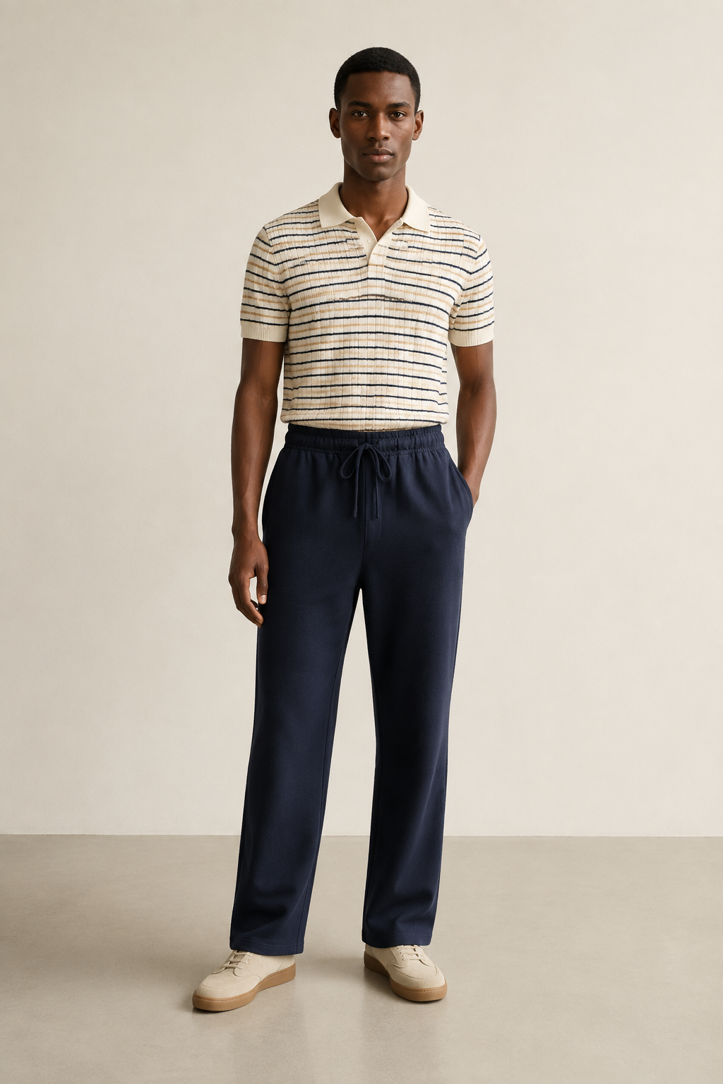 TELLS Straight-Leg Navy Sweatpants