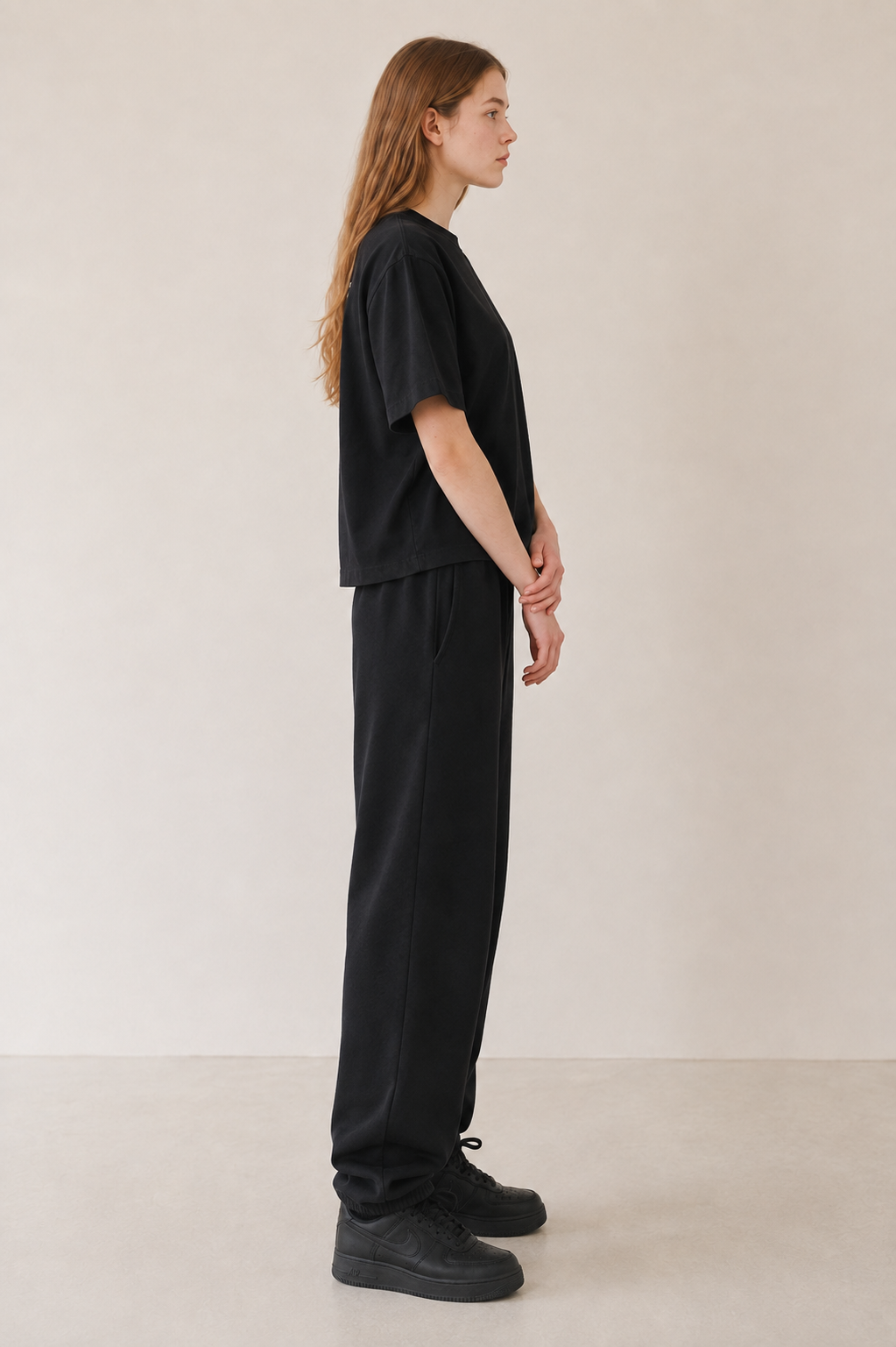 Women’s TELLS Real Flex Black Boxy Tee