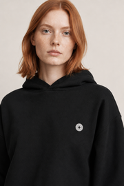Women’s TELLS Signature Cropped Black Hoodie