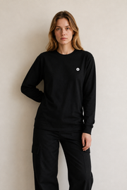 Women’s TELLS Logo Black Long-Sleeve Tee