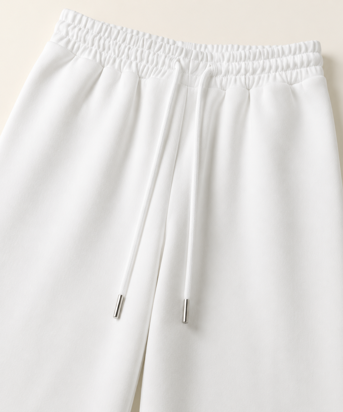 Women’s TELLS Essential Wide-Leg White Sweatpants
