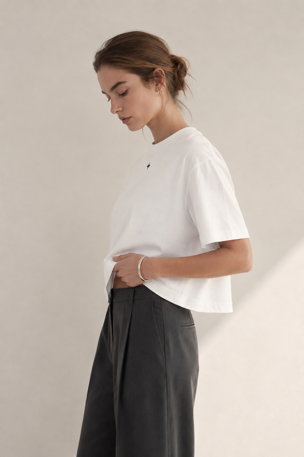 Women’s Signature Star White Boxy Tee