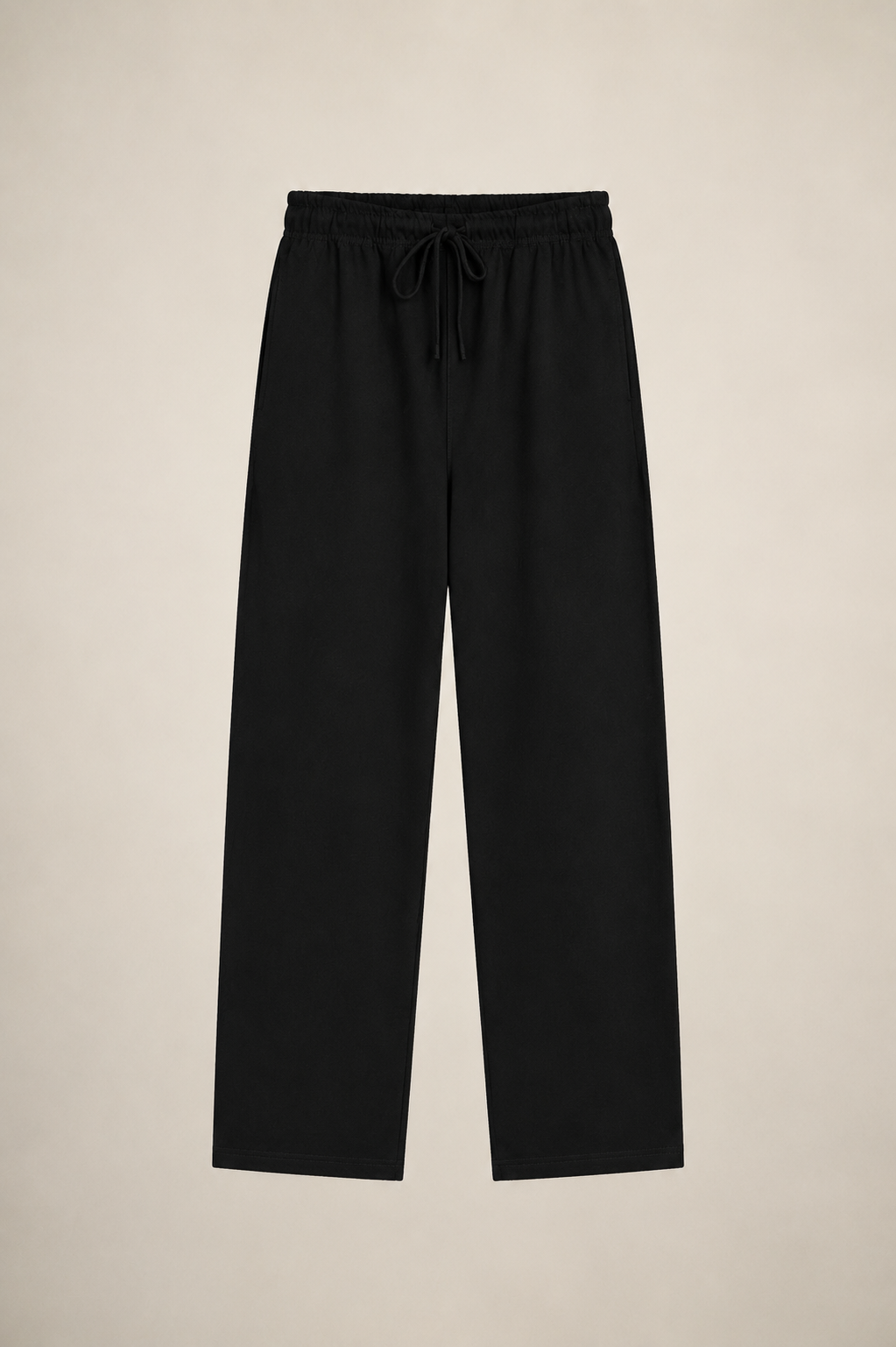 TELLS Straight-Leg Black Sweatpants