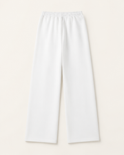 Women’s TELLS Essential Wide-Leg White Sweatpants