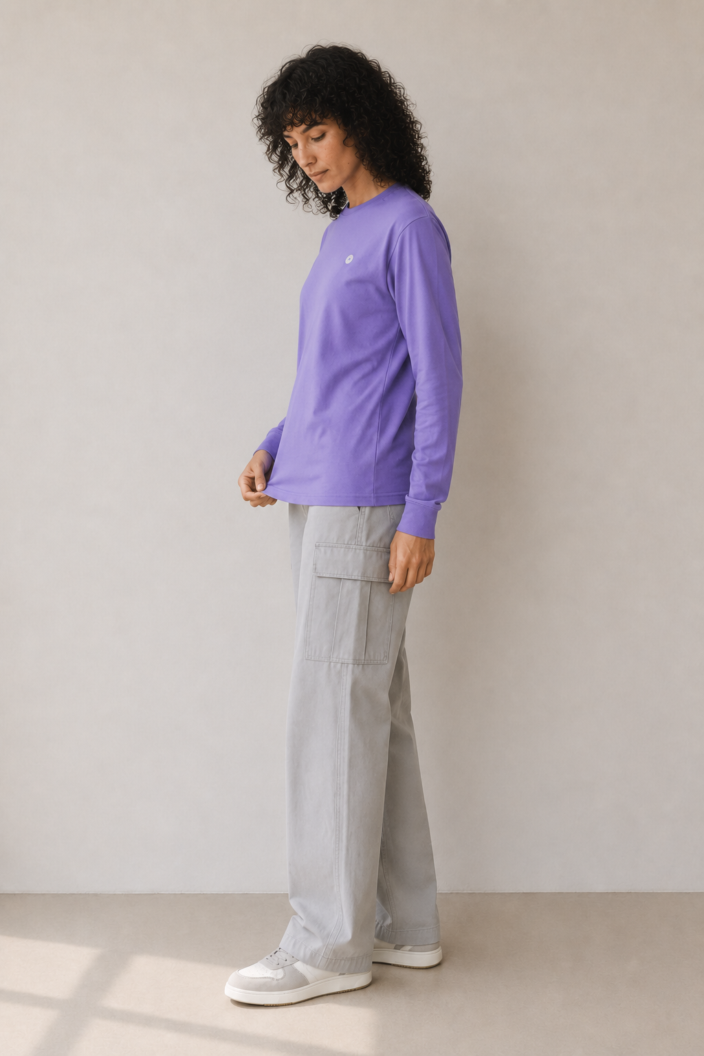 Women’s TELLS Purple Long-Sleeve Tee