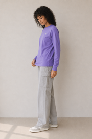 Women’s TELLS Purple Long-Sleeve Tee