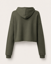 Women’s TELLS Signature Cropped Olive Hoodie