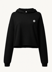 Women’s TELLS Signature Cropped Black Hoodie