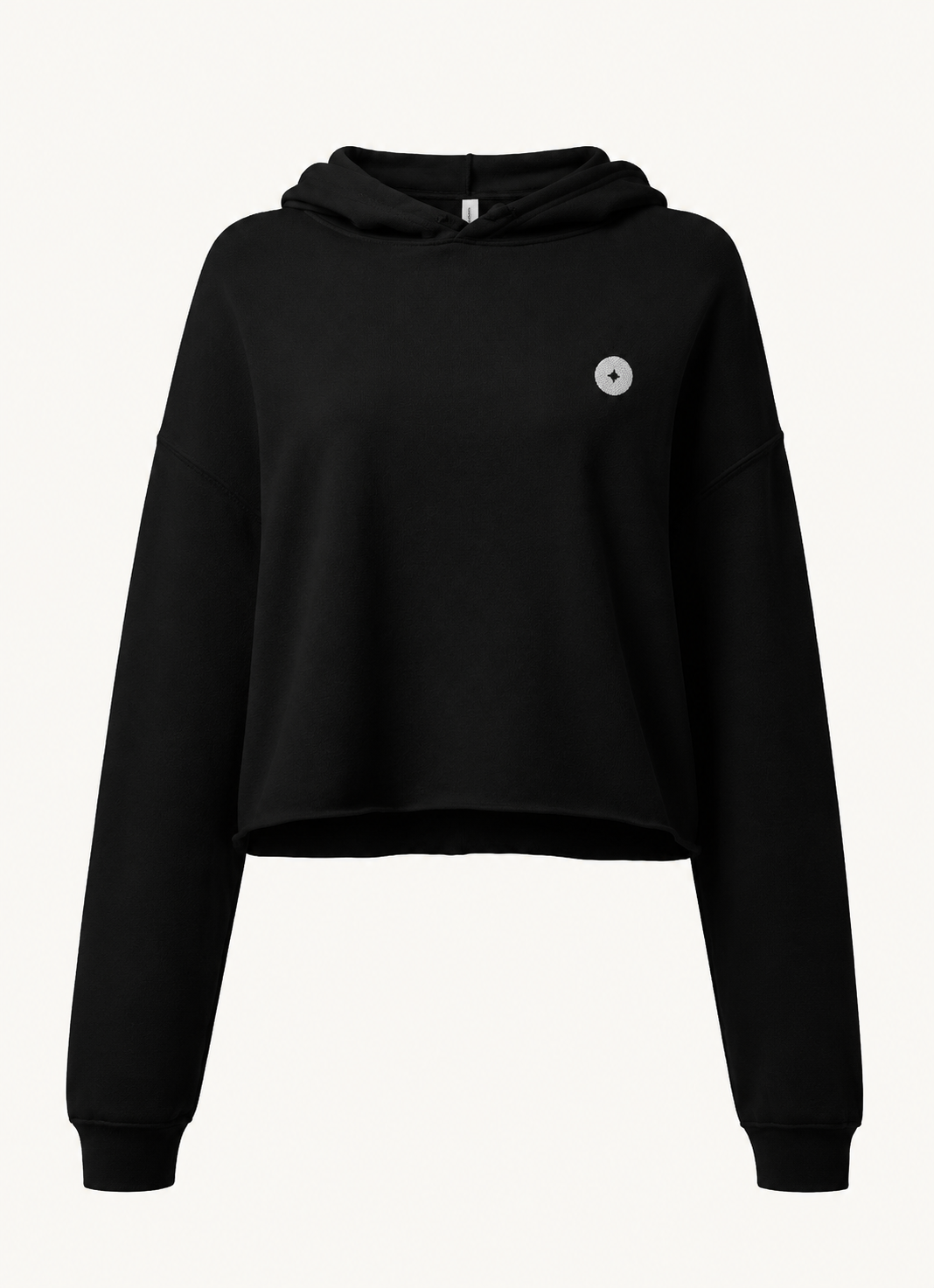 Women’s TELLS Signature Cropped Black Hoodie