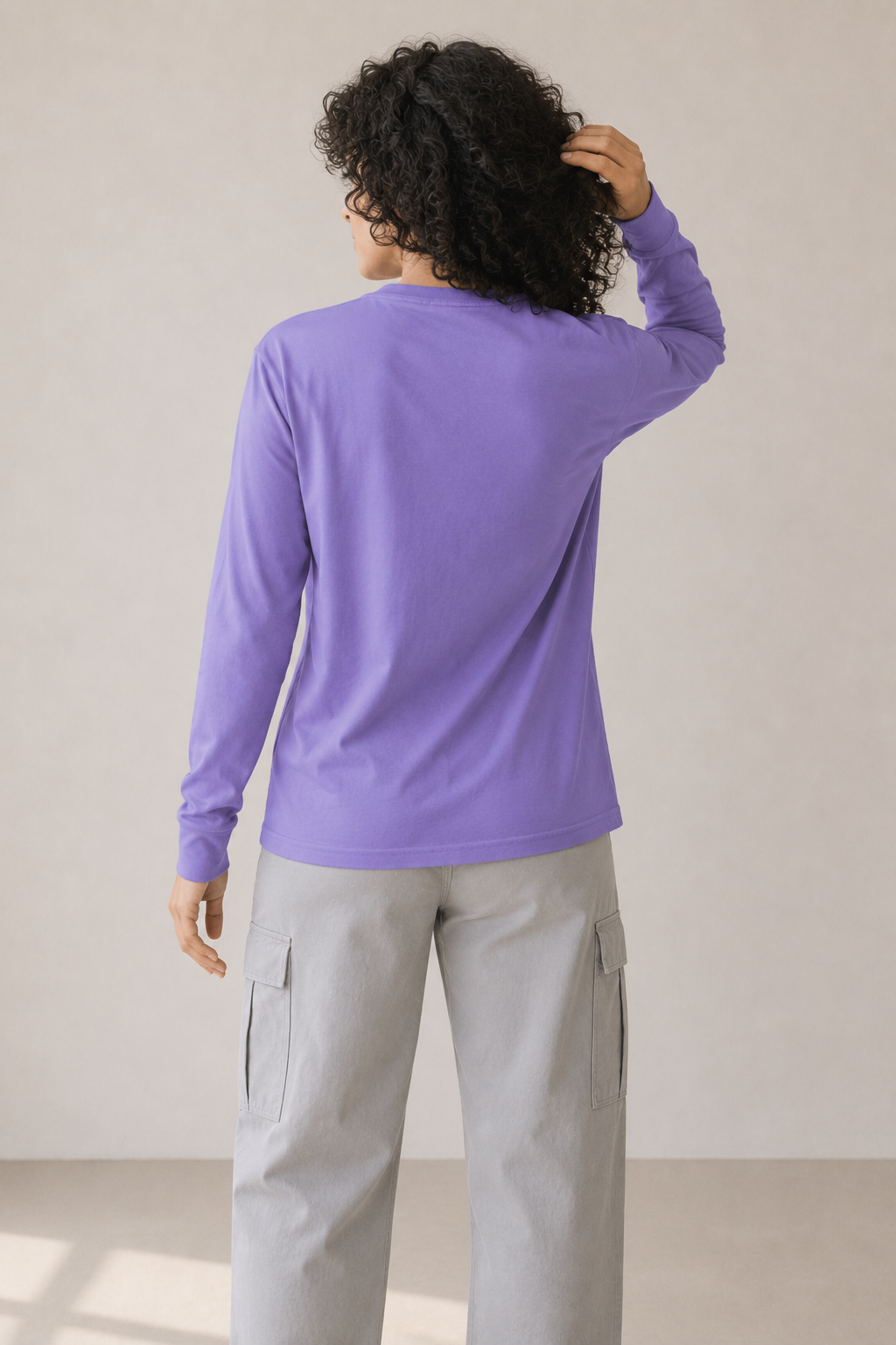Women’s TELLS Purple Long-Sleeve Tee